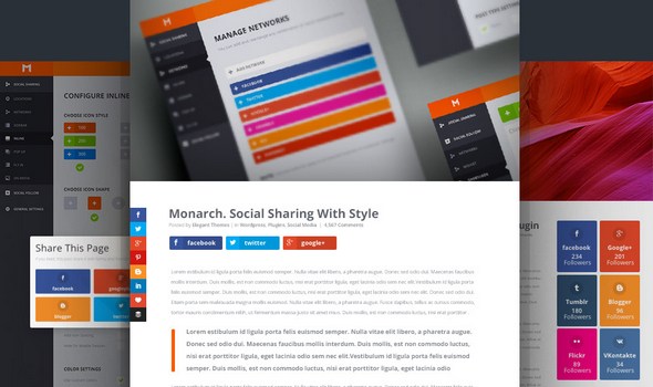 Monarch v1.3.1 Social Sharing WordPress Plugin