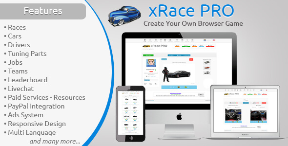 xRace PRO - Create Your Own Browser Game PHP Script