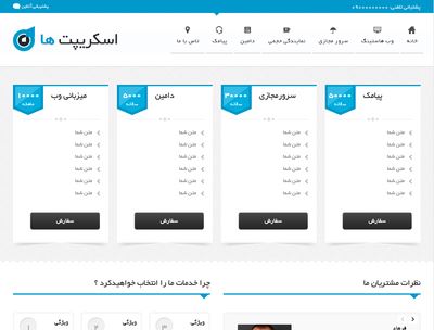 قالب فارسی Net Hosting برای وردپرس