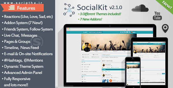 دانلود اسکریپت راه اندازی شبکه اجتماعی Socialkit v2.1.0