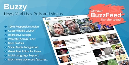 دانلود اسکریپت راه اندازی پرتال خبری Buzzy v1.3.2