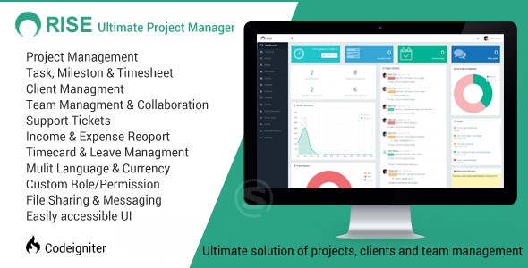 دانلود اسکریپت مدیریت پروژه RISE v1.1