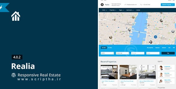 دانلود قالب نیازمندی املاک برای وردپرس Realia v4.0.3