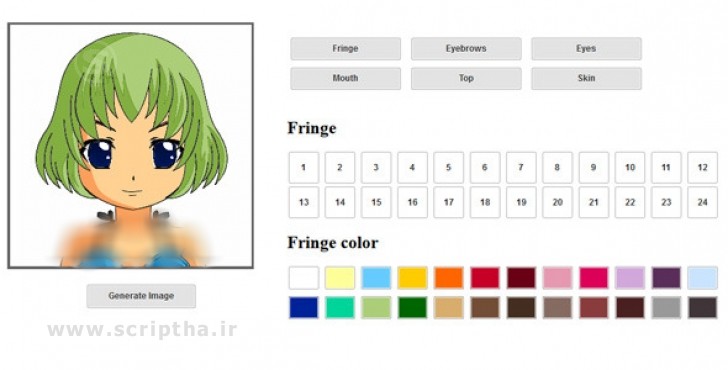 دانلود اسکریپت ساخت آواتار فانتزی HTML5 Face Builder v1.0.4