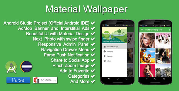 دانلود سورس اندروید ارائه والپیپر تصاویر پس زمینه Material Wallpaper v1.2.0