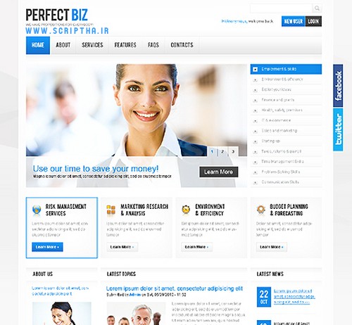 دانلود قالب شرکتی برای دروپال 7 Perfect Biz