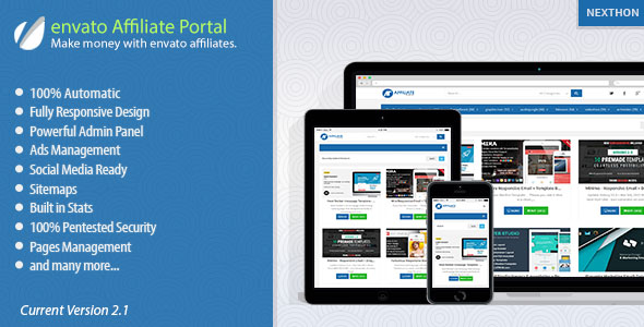 دانلود اسکریپت فروش قالب و فایل envato Affiliate Portal