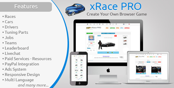 دانلود اسکریپت حرفه ای بازی آنلاین xRace PRO