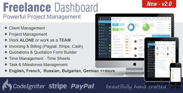 دانلود اسکریپت مدیریت پروژه Freelance Dashboard