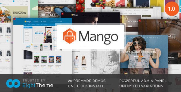 دانلود قالب فروشگاهی و تجاری ووکامرس Mango v2.0.7