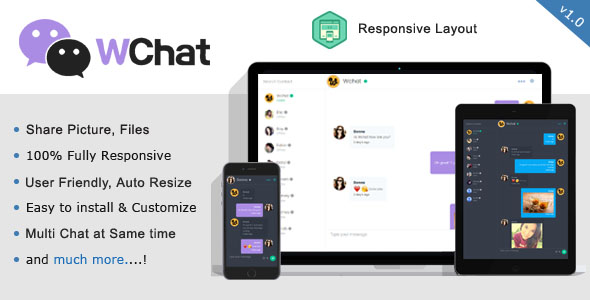 دانلود اسکریپت و سورس ایجاد پیام رسان مانند وی چت Wchat