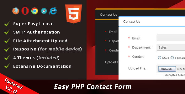 Easy PHP Contact Form Script